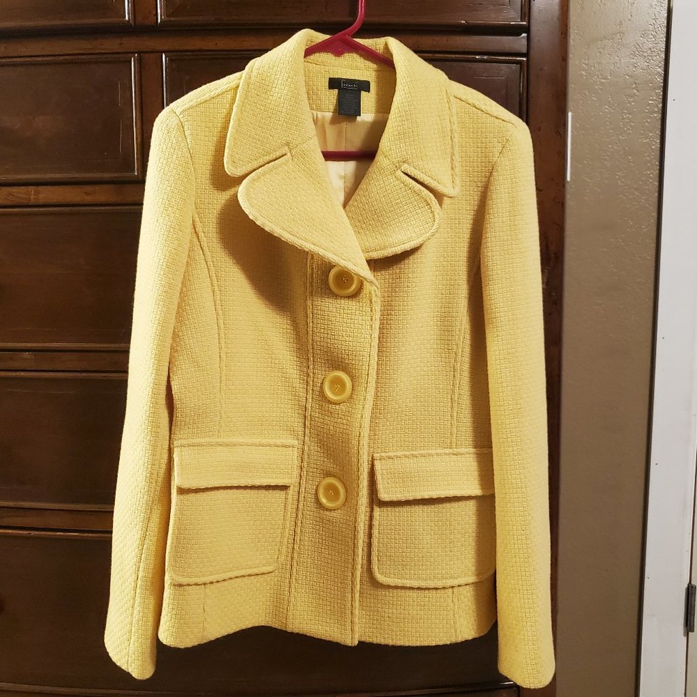 Frenchi Yellow Wool Blend Jacket